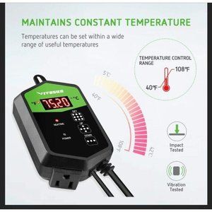 VIVOSUN 3" X 20" Seedling Heat Mat and Digital Thermostat Combo Set